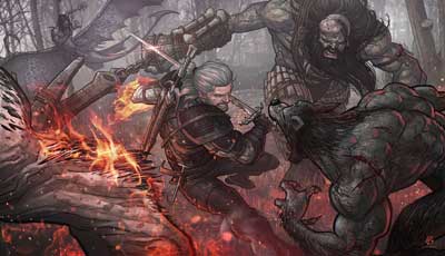 Geralt Witcher 3 Art by Patrick brown