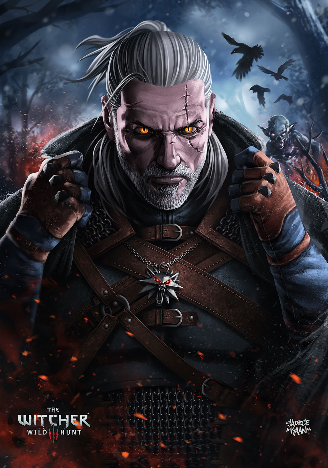 Geralt from Witcher 3 Badass Fan Art