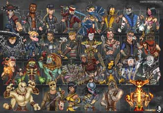 Mortal Kombat X Characters Art