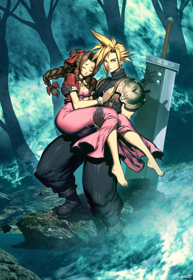 Cloud and Aerith FFVII