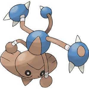 Hitmontop Official Game Art from Pokemon HeartGold and SoulSilver