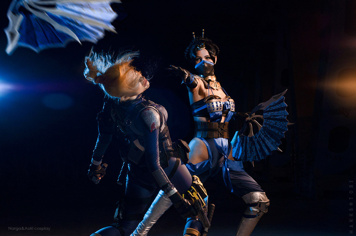 Mortal Kombat X Kitana and Cassie Cage Cosplay by Nemu13 and Narga-Lifestream