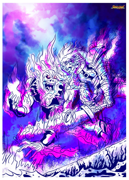 Siegfried vs Soul Edge drawn for the Game-Art-HQ SoulEdge Tribute by Nightshide