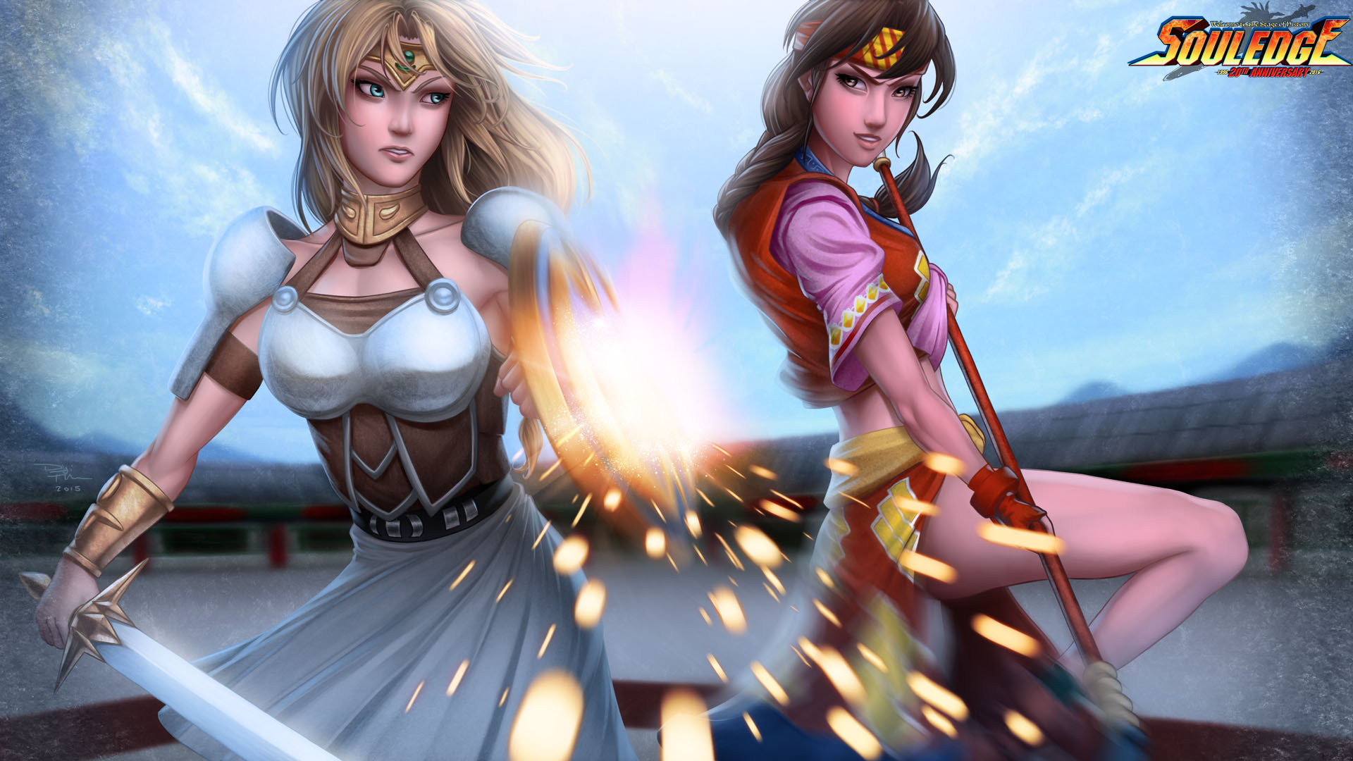 Sophitia and Seung Mina from SoulEdge drawn for the SoulEdge Tribute on Game-Art-HQ by DigiFlohw