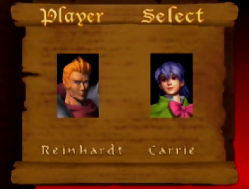 Castlevania 64 Character Selection