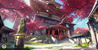 Hanamura Overwatch Map Official Artwork