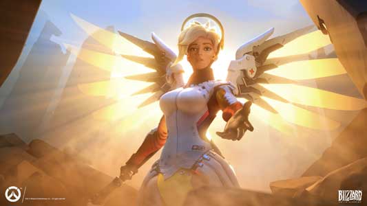 Mercy Overwatch Official Wallpaper Art