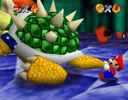 Super Mario 64 Bowser Swing Boss Fight Screenshot