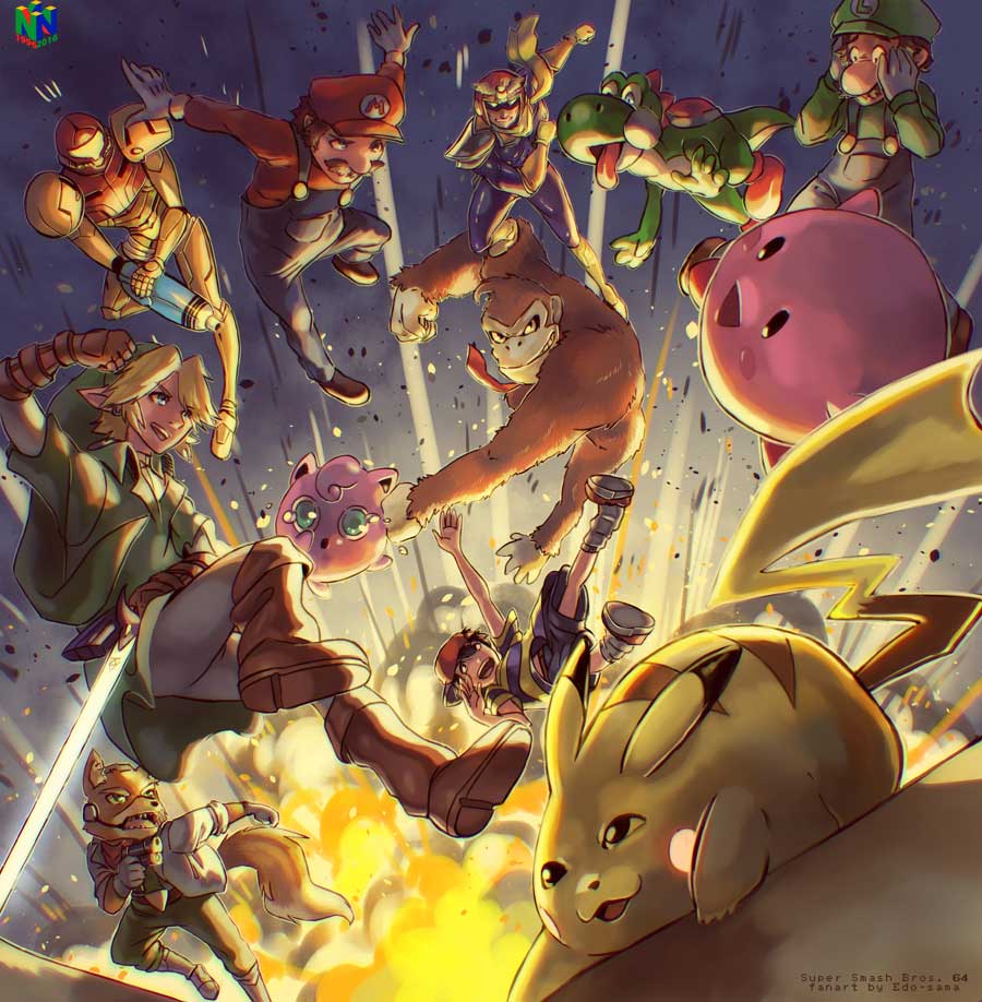Super Smash Bros Nintendo 64 Tribute on Game-Art-HQ by Edo-Sama