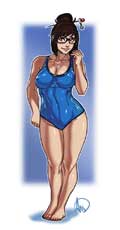 Mei from Overwatch in Sexy Swimsuit Fan Art by Ganassa