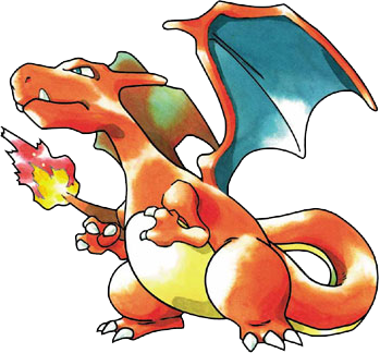 Charizard Pokemon Red and Blue Official Art Render