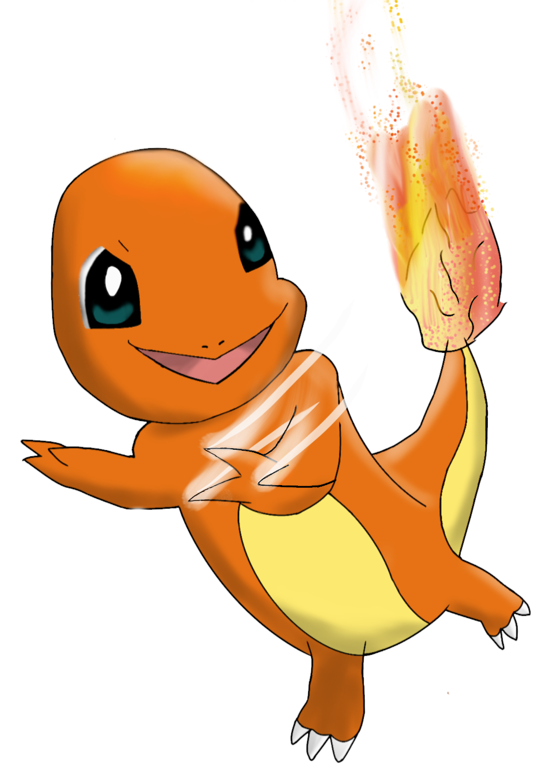 Charmander used Scratch (Pokemon Gen I Tribute on Game-Art-HQ.com) by CrazyInfin8