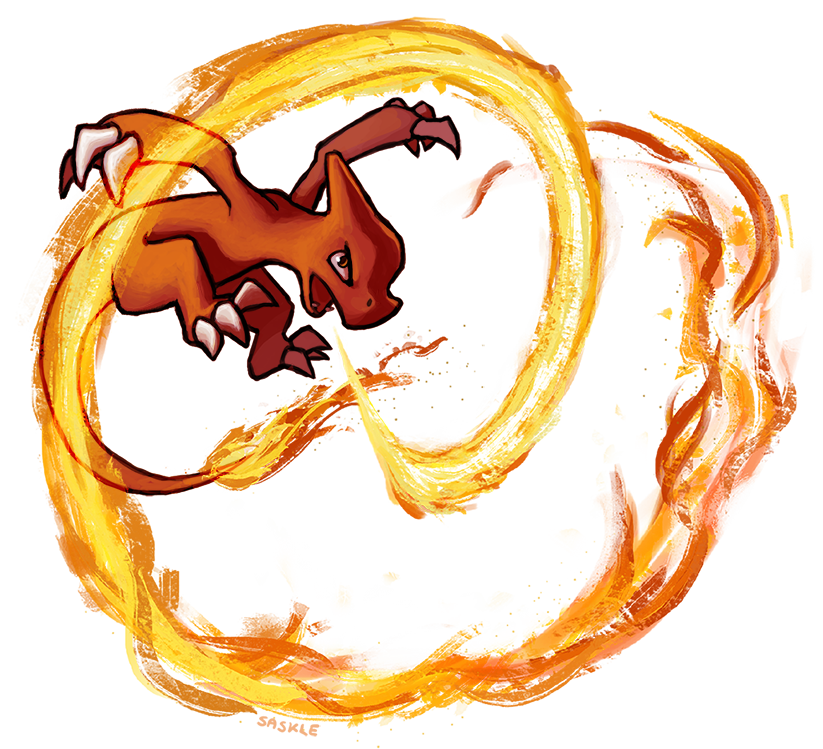 Charmeleon used Fire Spin (For the Game-Art-HQ.com Pokemon Tribute) by Saskle
