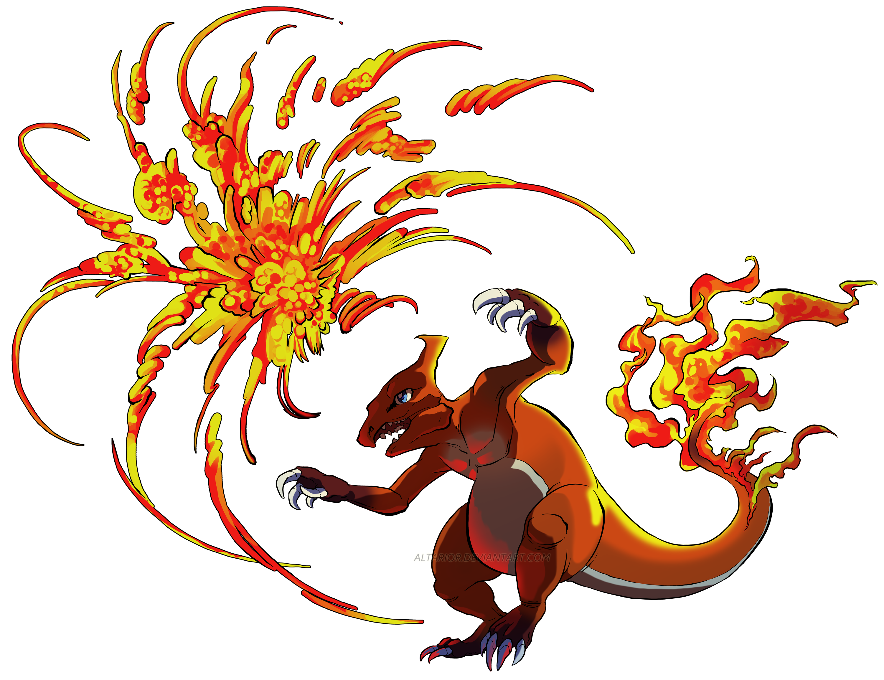 Charmeleon used Flame Burst (For the Game-Art-HQ.com Pokemon Tribute) by Altarior