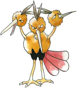 dodrio-pokemon-red-and-green-official-art