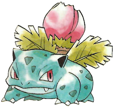 Ivysaur Pokemon Red and Green Official Art