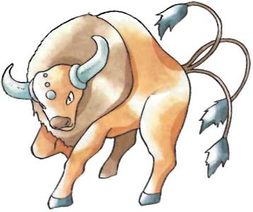 tauros-pokemon-red-and-green-official-art