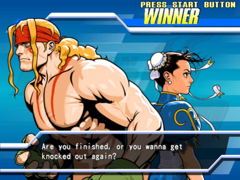 Alex Capcom Fighting Jam Win Quote 2