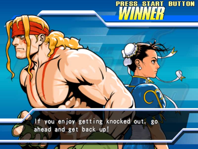 Alex Capcom Fighting Jam Win Quote 3