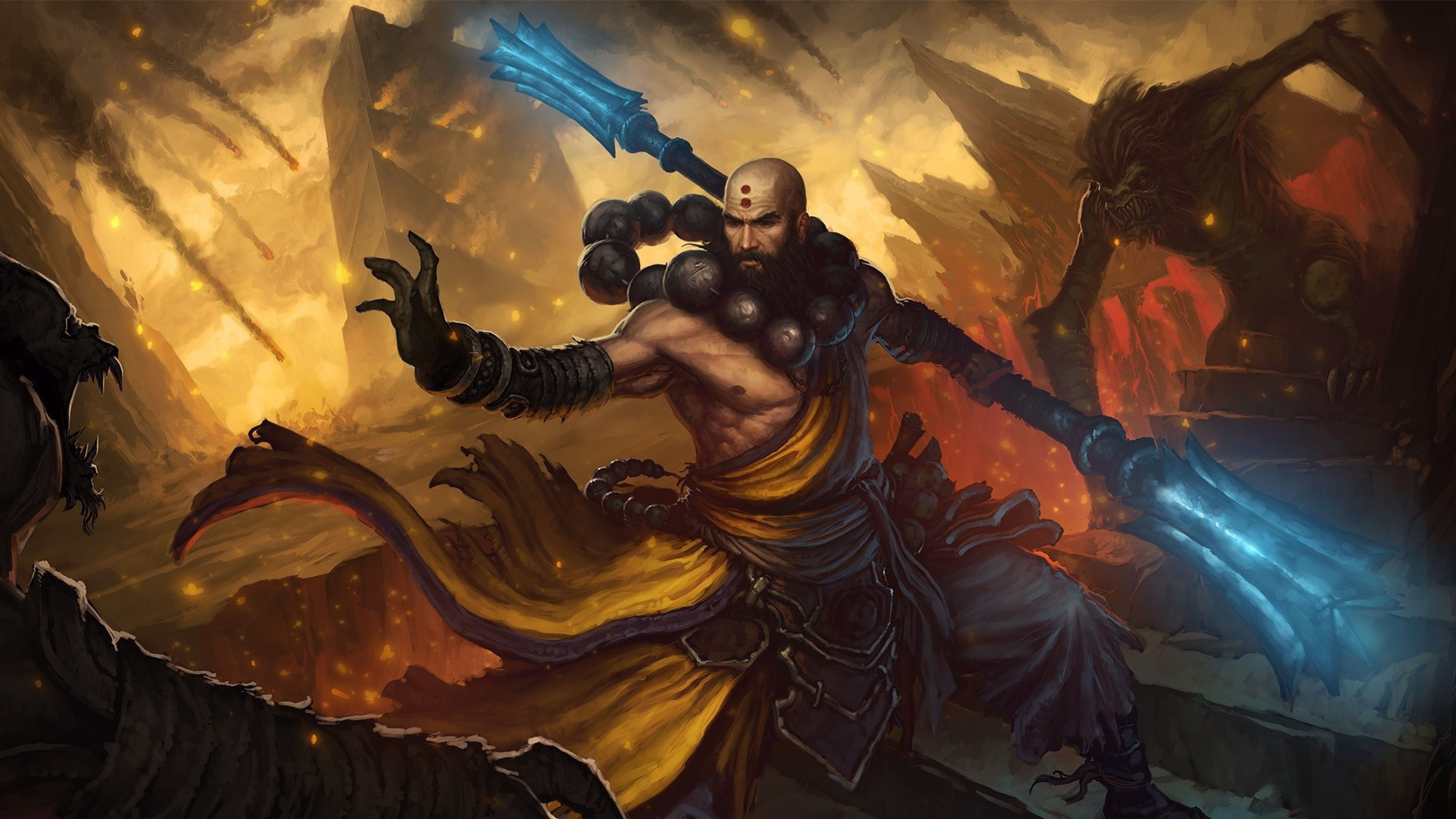 Diablo 3 Monk Class Official Illustration from 2012