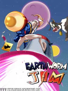 Earthworm_Jim Fan Art by_MetalHanzo