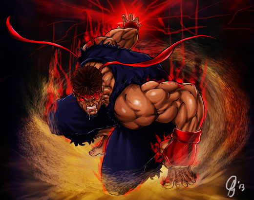 Evil Ryu Fan Art by_grapiqkad