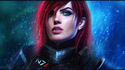 Female Commander Shepard from mass Effect