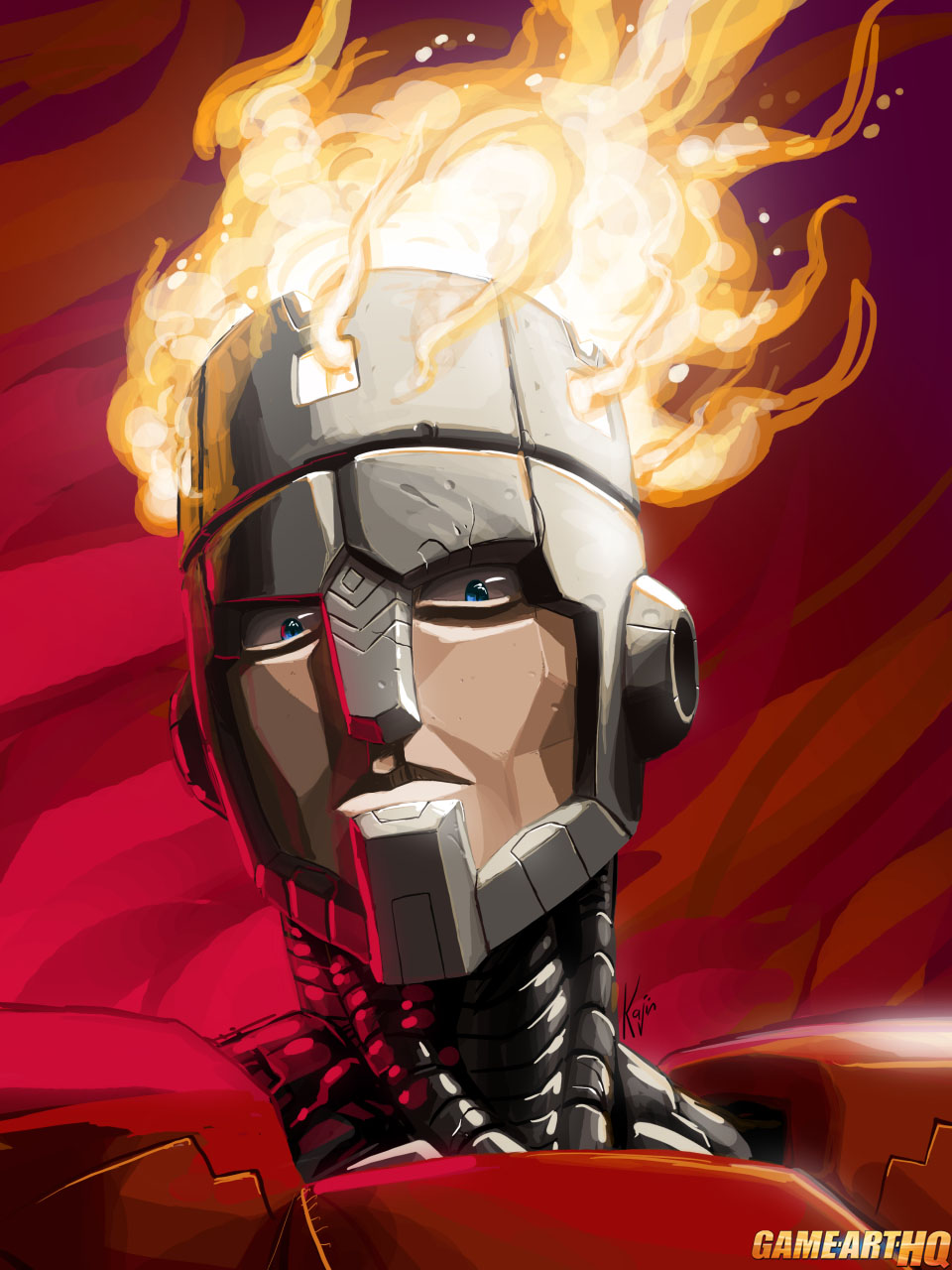 Fire Man Robot Master Portrait