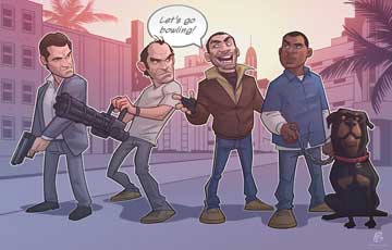 Grand Theft Auto Fun Art by_patrick brown