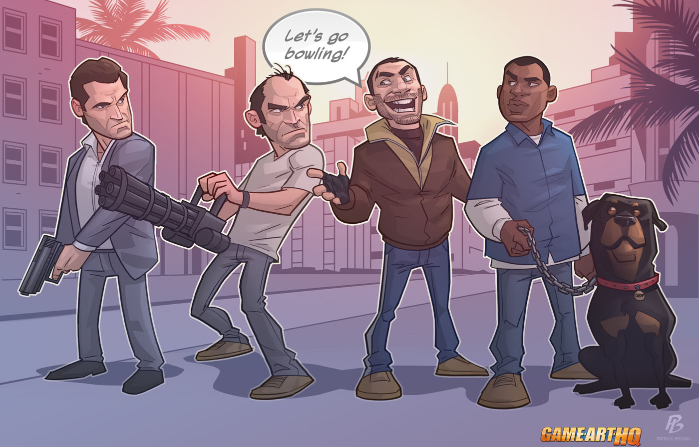 Grand Theft Auto Fun Art by_patrick brown
