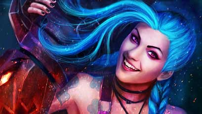 Jinx The Loose Cannon Portrait Art by_magicnaanavi