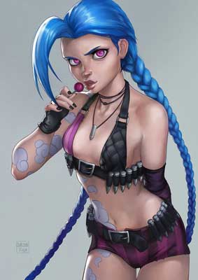Jinx the Loose Cannon PinUp Art