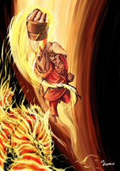 Ken Masters Flaming ShoRyuKen by M. Ansar Ali