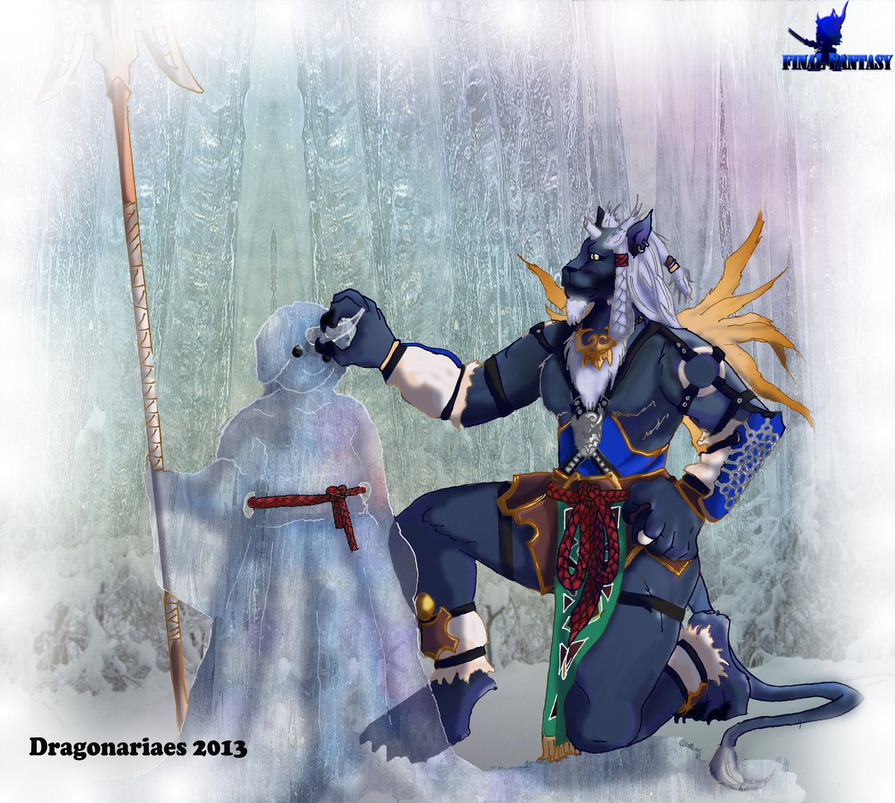 Final Fantasy: The Art Tribute to Kimahri Ronso the Blue Mage from Final Fa...