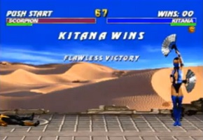 Kitana Wins UMK3 Screenshot