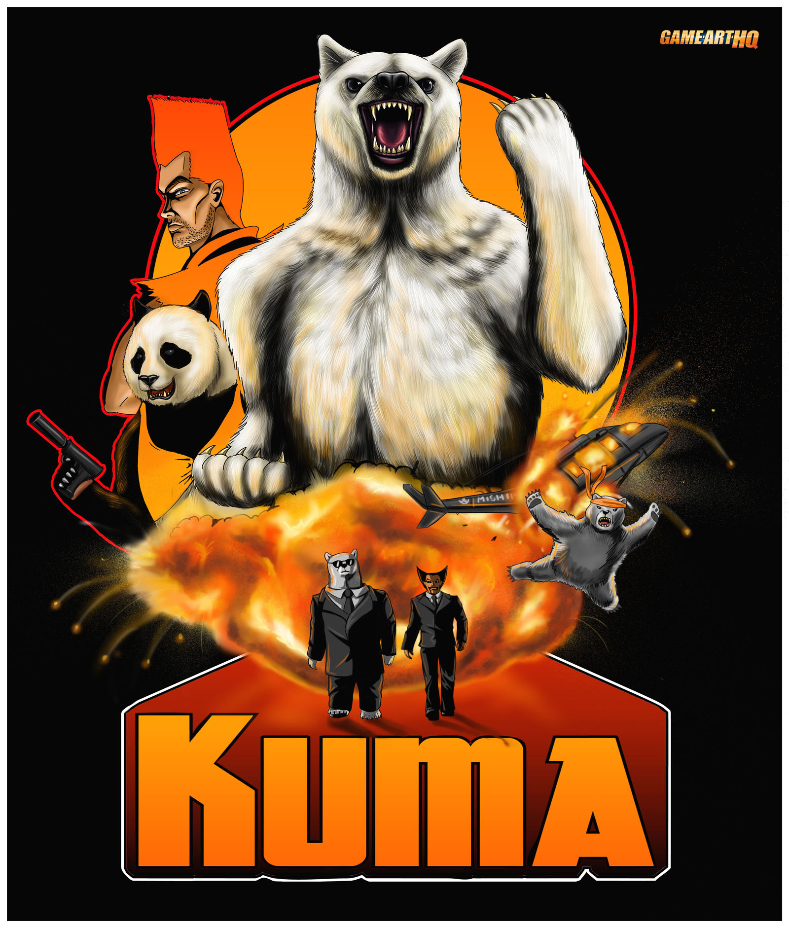Kuma (Ice Bear) Tekken 2 Tribute Art 