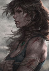 Lara Croft Portrait Art by Stanley Artgerm Lau