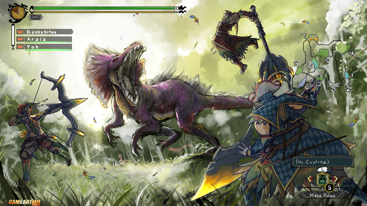 Monster Hunter 3 Ultimate Screen Art by_gabbybites