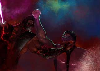 Mortal Kombat 9 Smoke vs. Rain by_jaggudada