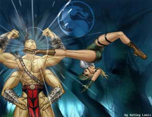 Mortal Kombat Sonya vs Goro by Matiny Louis