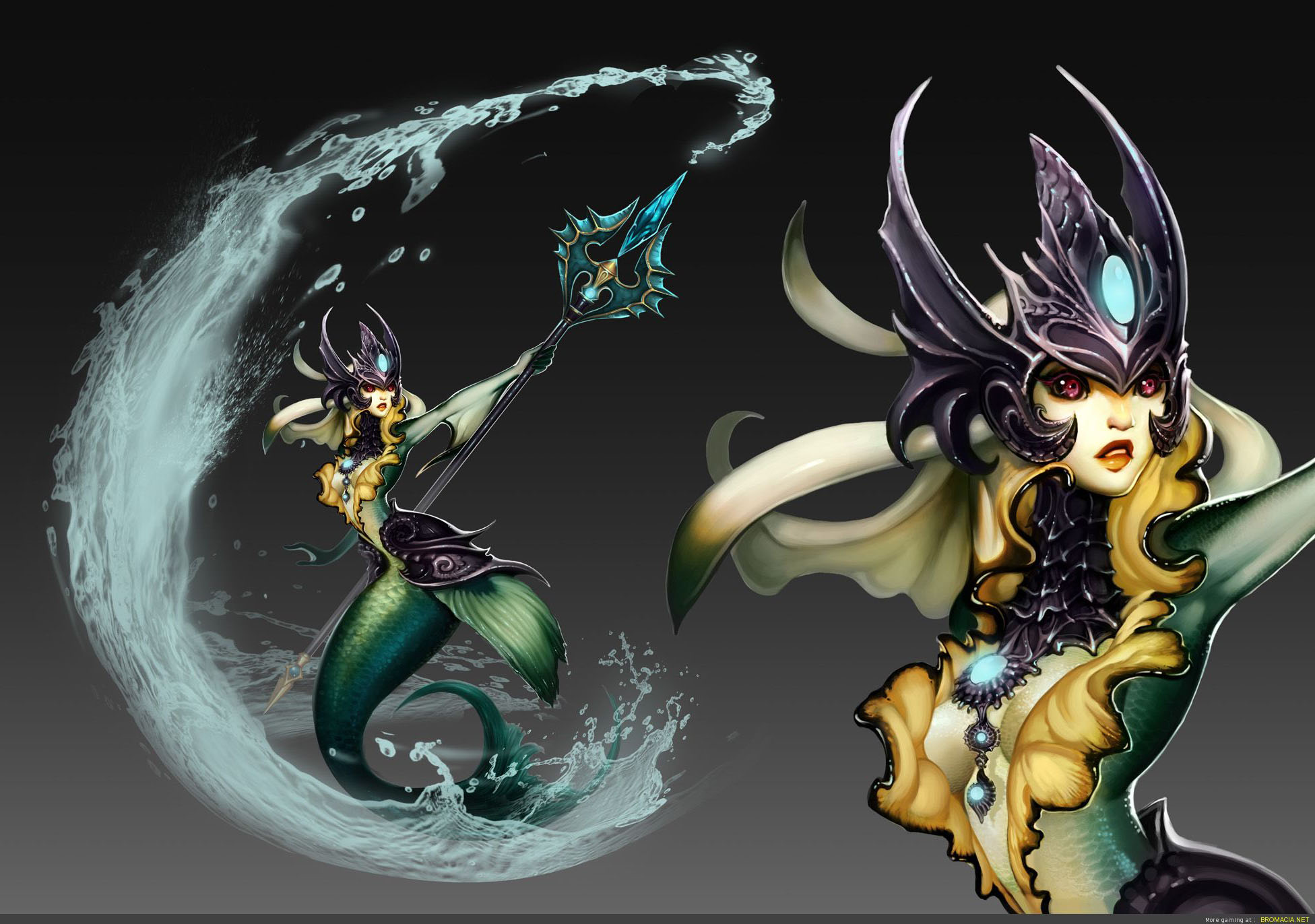 Nami The Tidecaller Classic Skin Concept Art