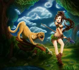 Nidalee - The Bestial Huntress Fan Art by U369