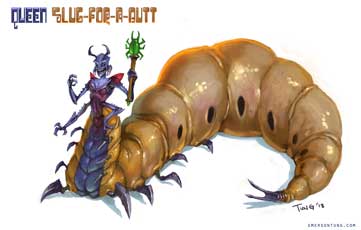 Queen Slug For A Butt (Earthworm Jim) by_emerson tung