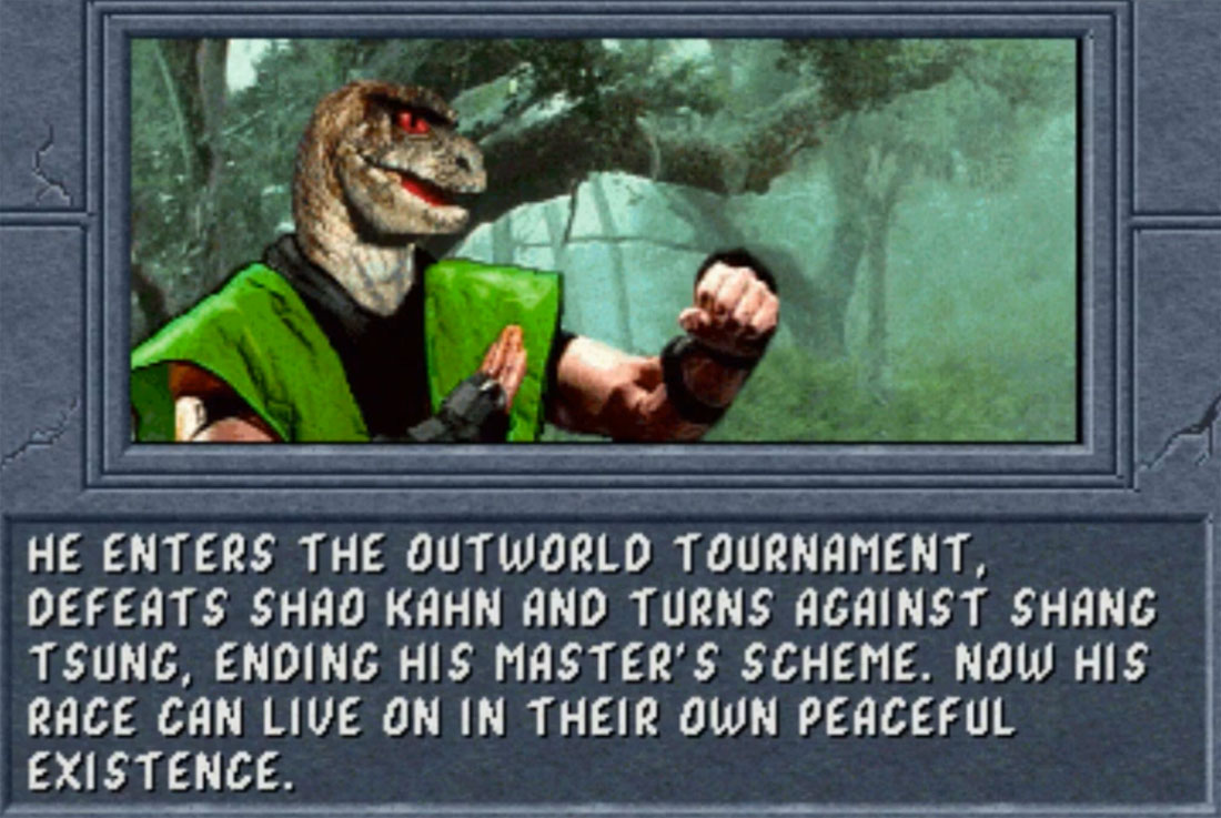 Reptile Mortal Kombat 2 Ending 2