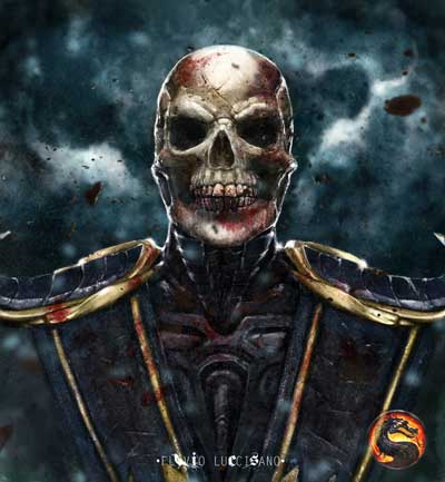 Scorpion Unmasked Mortal Kombat 9 by_flavio luccisano