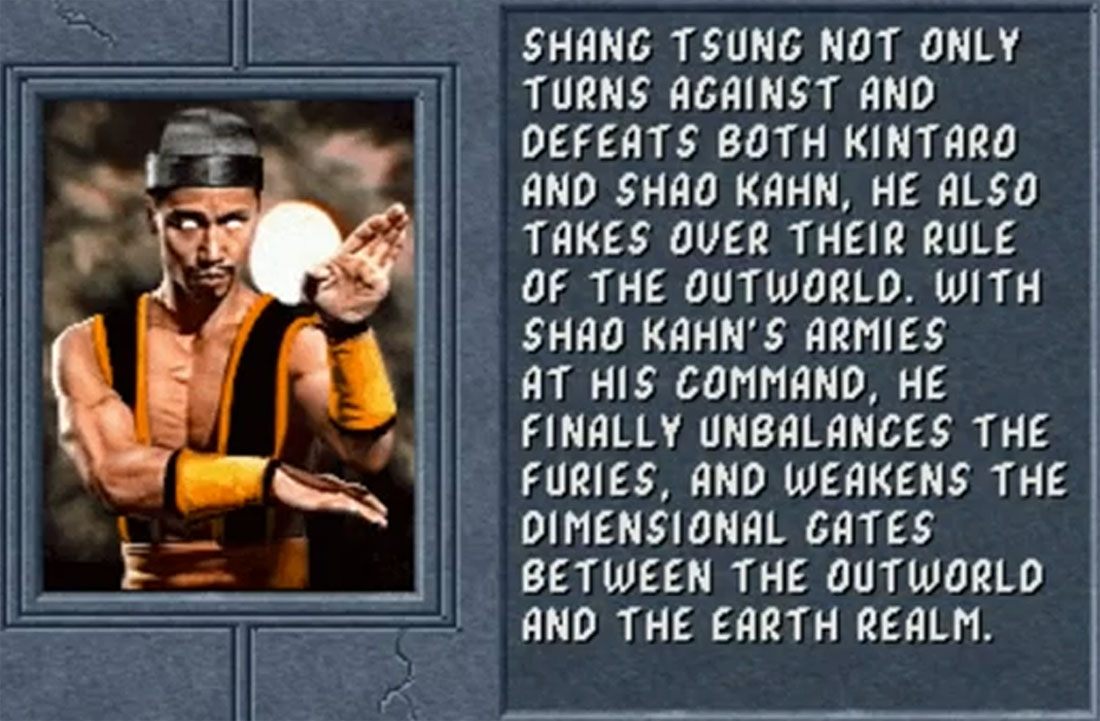 Shang Tsung Mortal Kombat 2 Ending