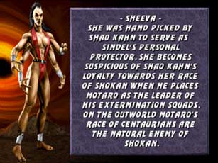 Sheeva Mortal Kombat 3 Bio