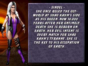 Sindel Mortal Kombat 3 Bio