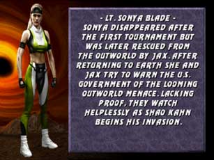 Sonya Blade Mortal Kombat 3 Bio