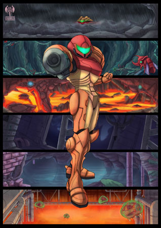 Super Metroid 20th Anniversary Tribute Art by Mike Williams